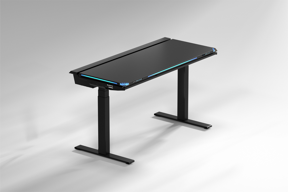 Blacklyte_Atlas_Standing_Desk_w_light_in_Black_Angled