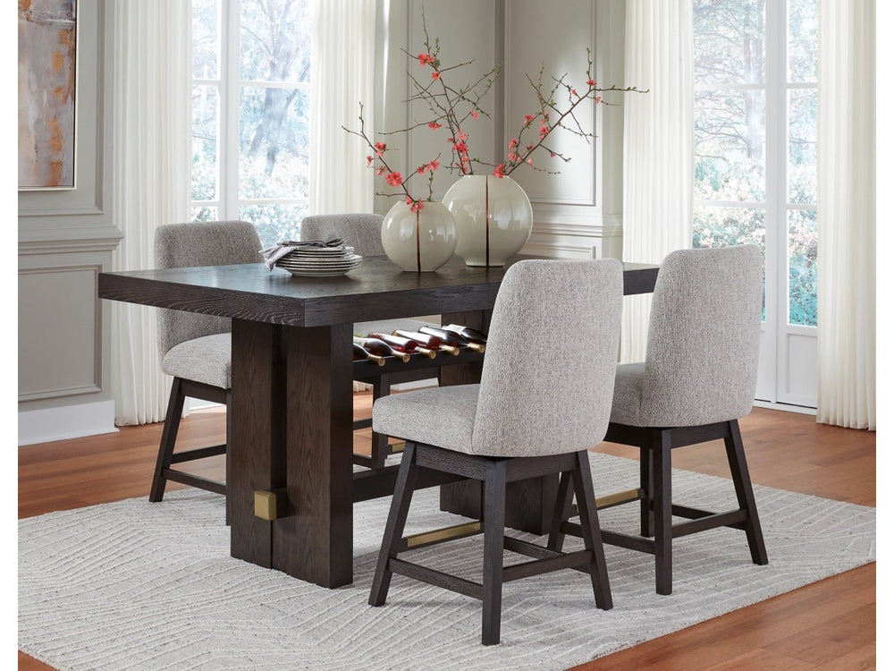 Burkhaus_Cntr_Hgt_Din_Table_4_Stools_in_BiegeDark_Brown_Styled_BURKHAU05
