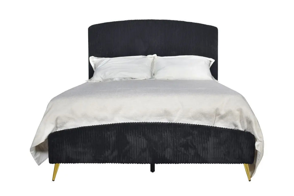 Kailani_Upholstered_Panel_Bed_Black_Front_KAILANI00