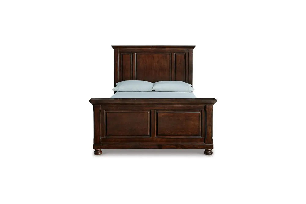 Porter_Panel_Bed_in_Mahogany_Queen_Front_PORTER001