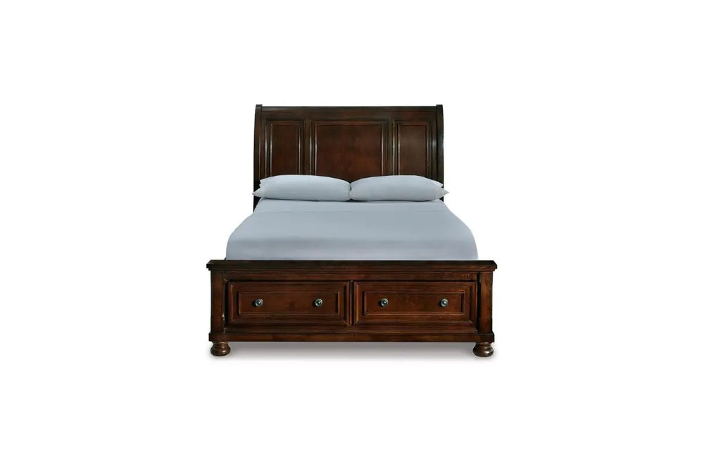 Porter_Sleigh_Bed_in_Mahogany_Queen_Front_PORTER016