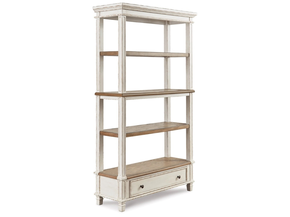Realyn_Bookcase_w_Drawer_in_WhiteBrown_Angled_087615954