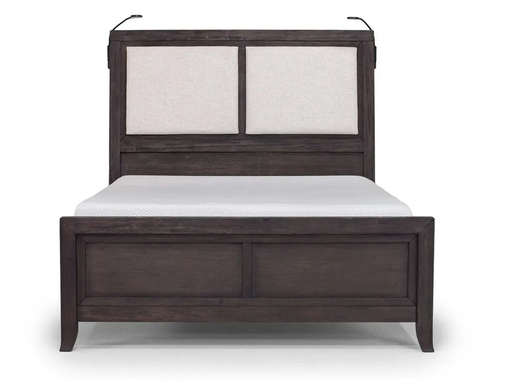 Riley_Bookcase_Bed_in_Carbonite_Queen_Front_RILEYB000